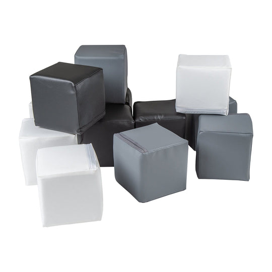 Bløde skumbyggeklodser 15x15cm terninger