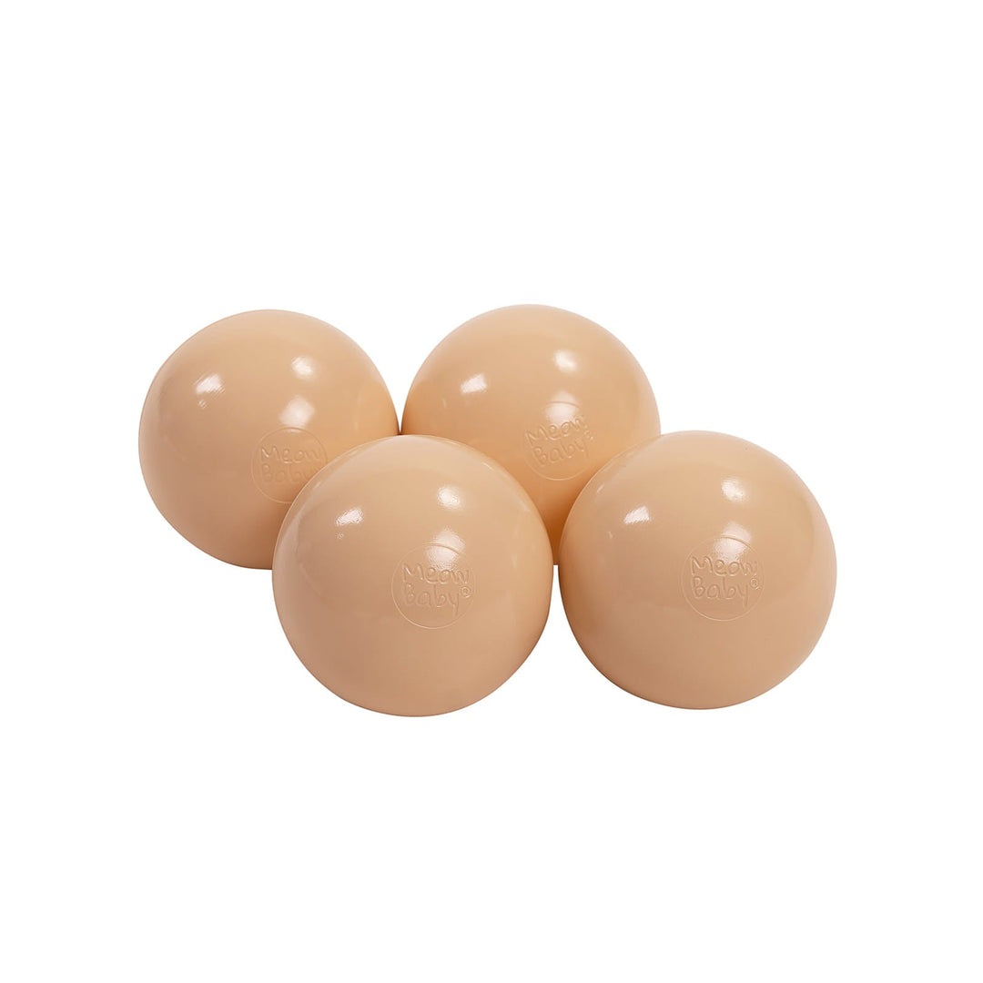 Bløde plastikbolde 7 cm til boldbassinet 50 stk., Beige
