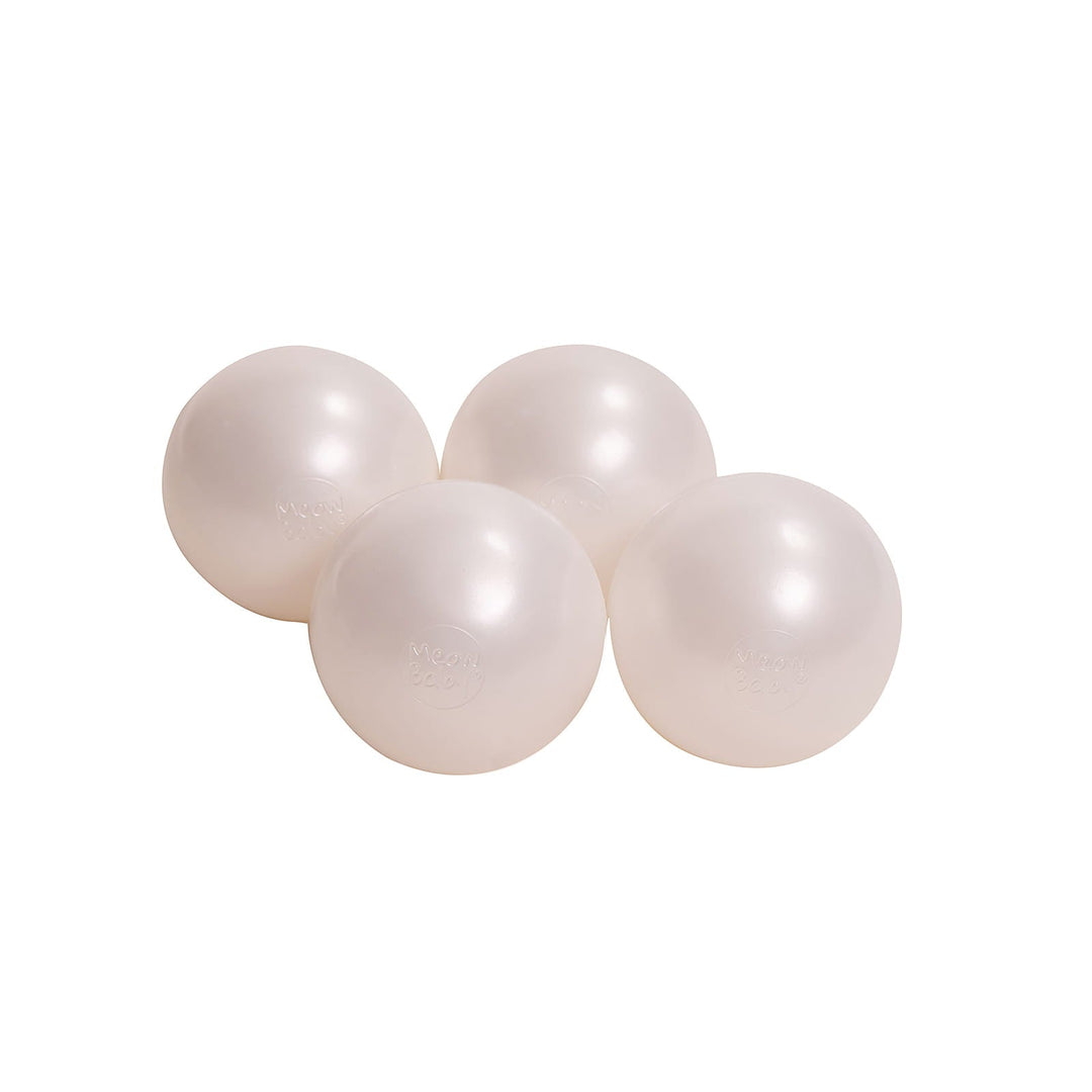 Bløde plastikbolde 7 cm til boldbassinet 50 stk., hvid perle