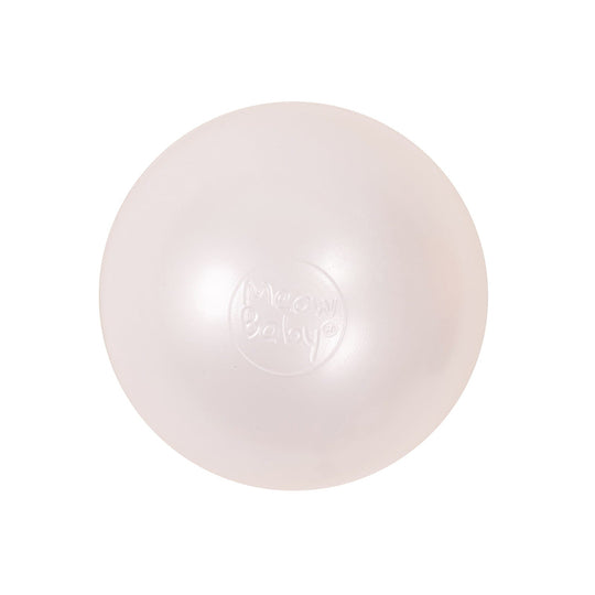 Bløde plastikbolde 7 cm til boldbassinet 50 stk., hvid perle