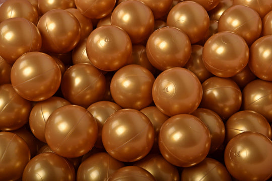 Bløde plastikbolde 7 cm til boldbassinet 50 stk., guld
