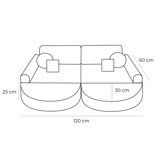 NY Pocket Sofa Max Slimcord Ecru