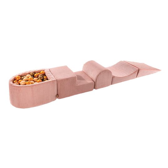 Aesthetic Pink Foam Play Set with Small Ball Pit With 100 Balls