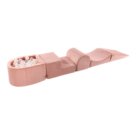 Aesthetic Pink Foam Play Set with Small Ball Pit With 100 Balls