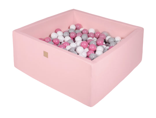 Cotton Light Pink Square Ball Pit