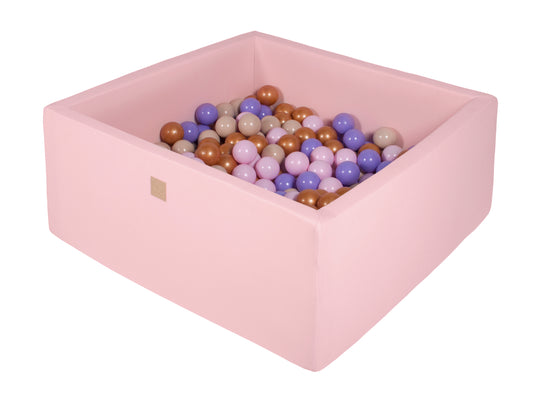 Cotton Light Pink Square Ball Pit