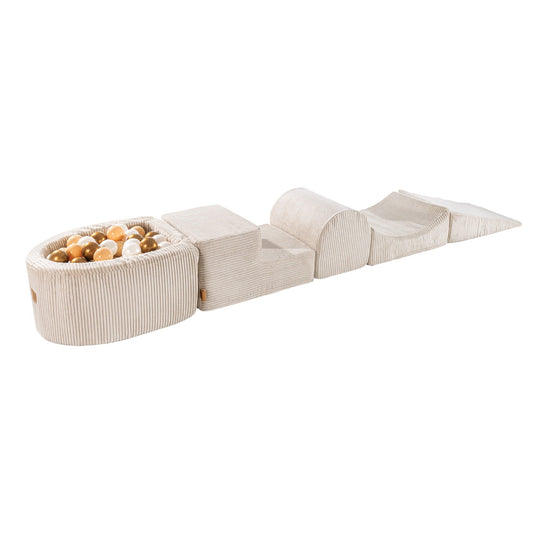 Soft Stylish Playset with Ball Pit in Ecru with 100 Balls