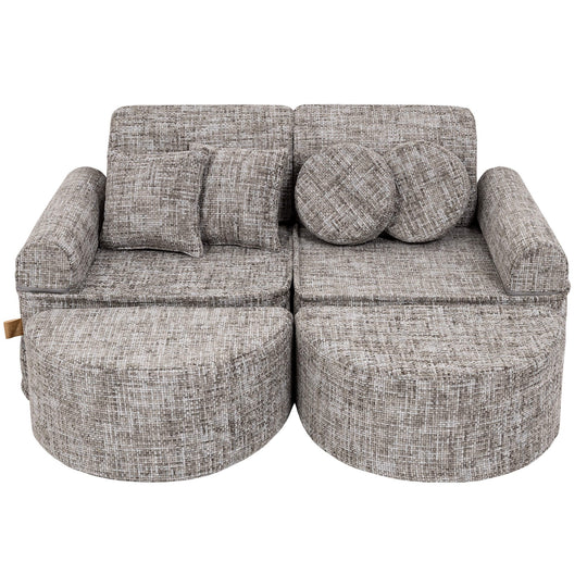 Medium Modular Sofa for Kids - Tangle Moon Grey Plus