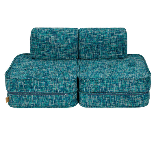 Small Modular Sofa for Kids - Tangle Lagoon Blue