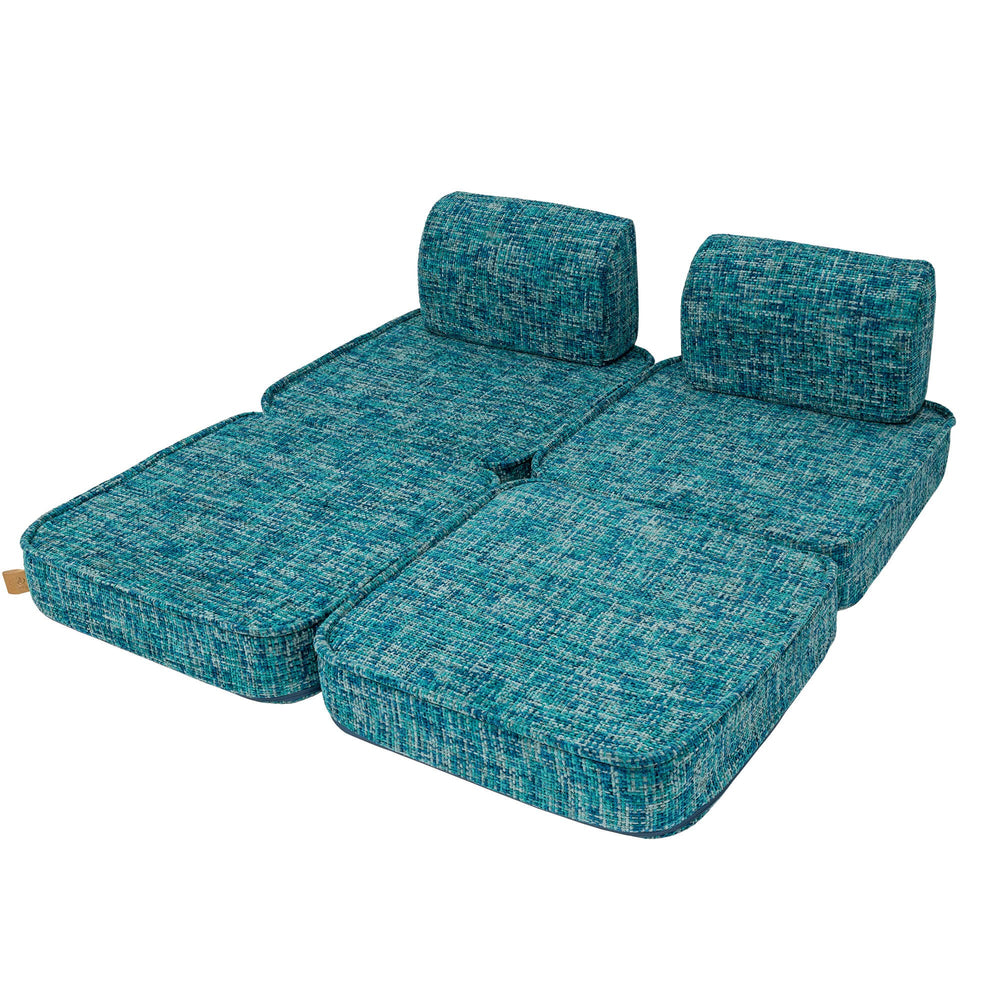 Small Modular Sofa for Kids - Tangle Lagoon Blue