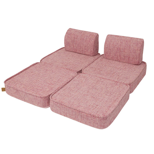 Small Modular Sofa for Kids - Tangle Bubblegum Pink