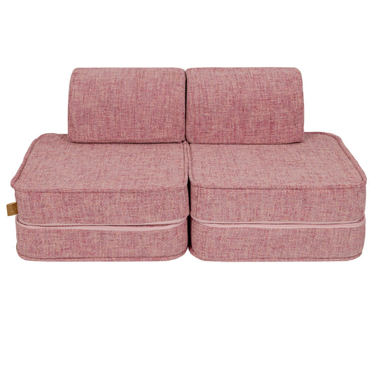 Small Modular Sofa for Kids - Tangle Bubblegum Pink