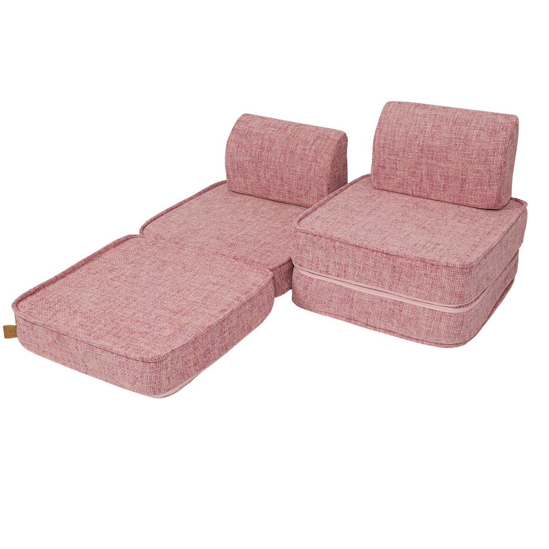 Small Modular Sofa for Kids - Tangle Bubblegum Pink